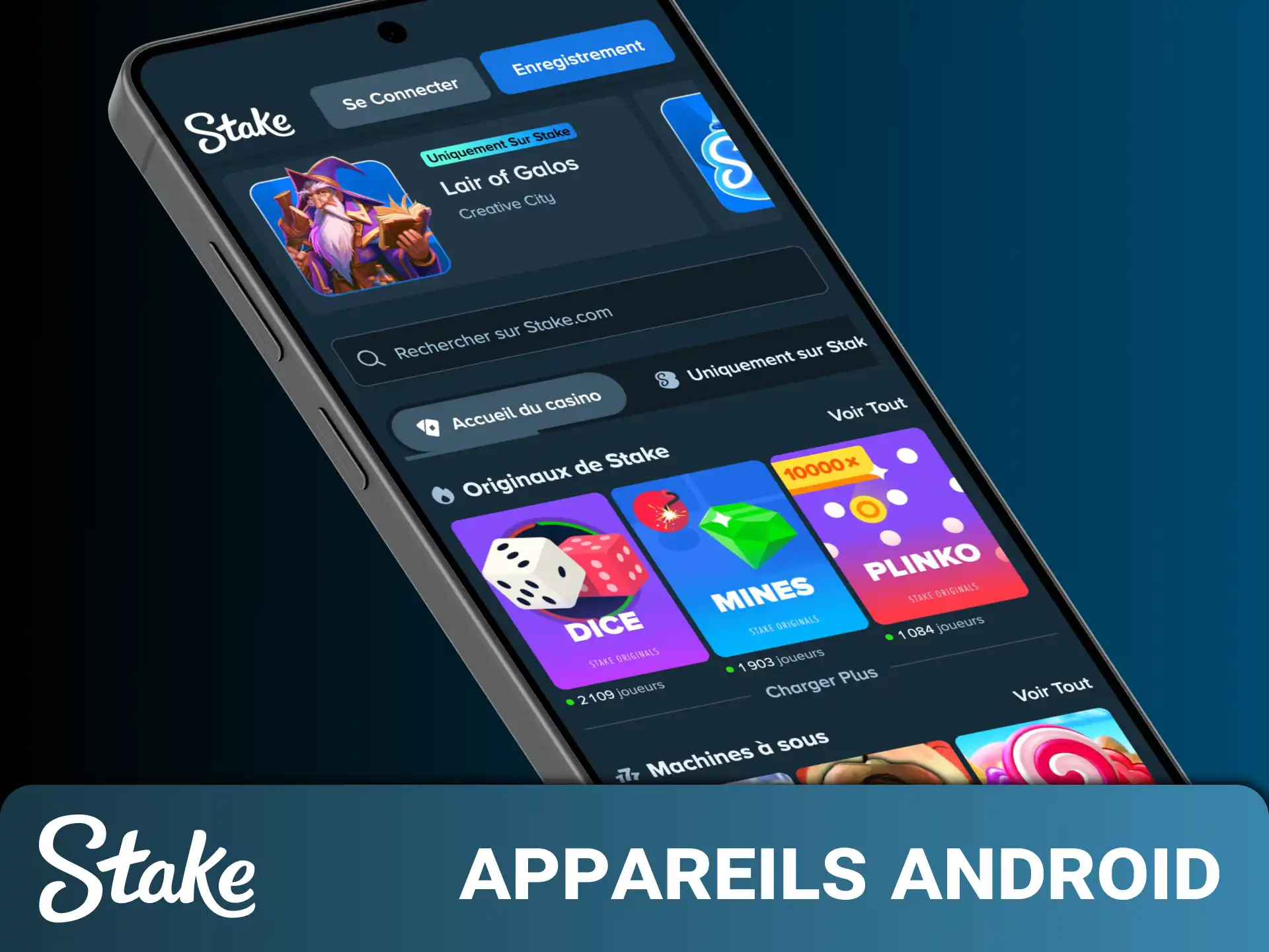 Consultez les exigences système et les spécifications techniques pour installer l'APK Stake Android.
