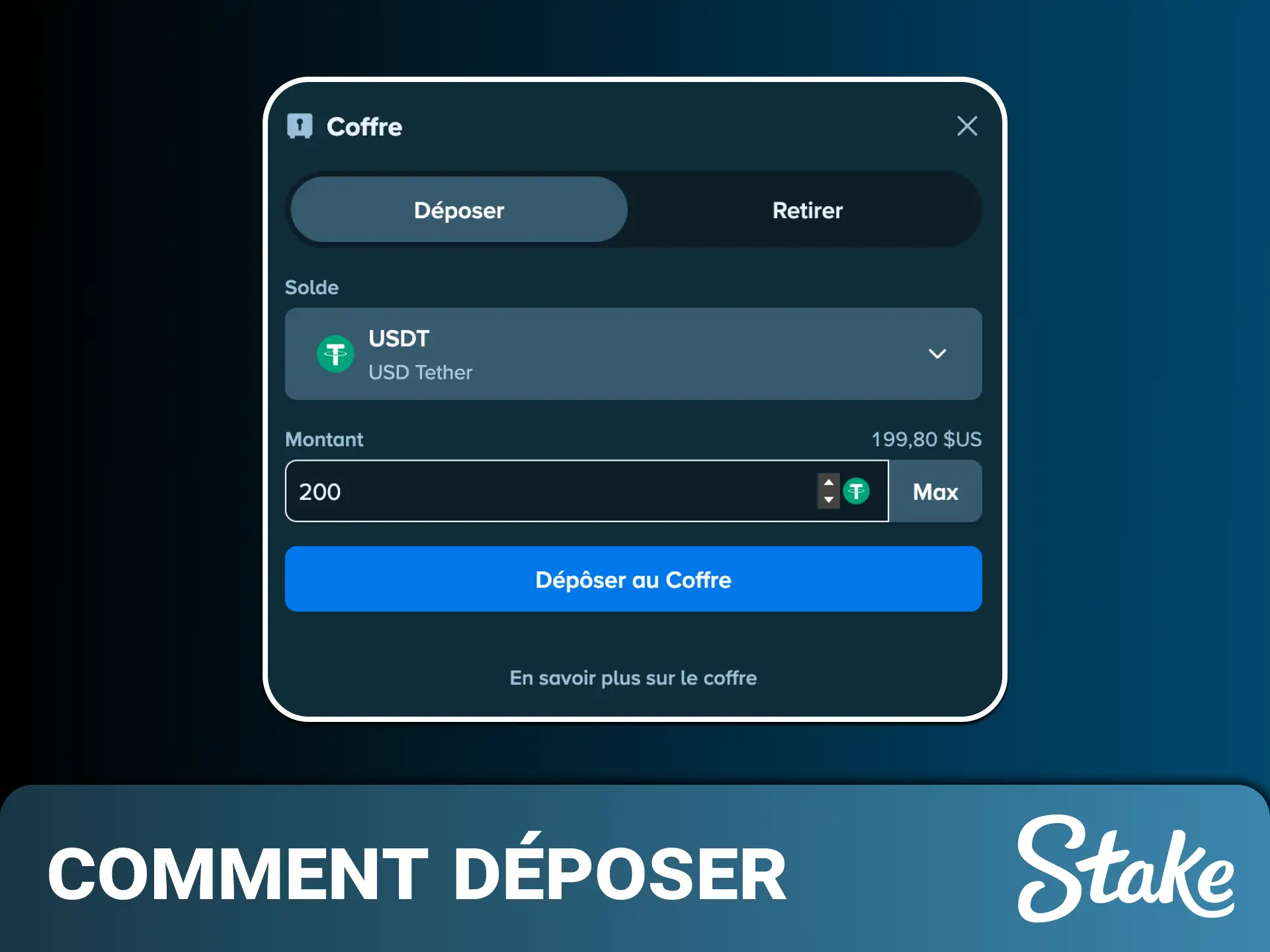 Découvrez notre guide étape par étape pour savoir comment déposer de l'argent en toute sécurité avec l'application mobile Stake.