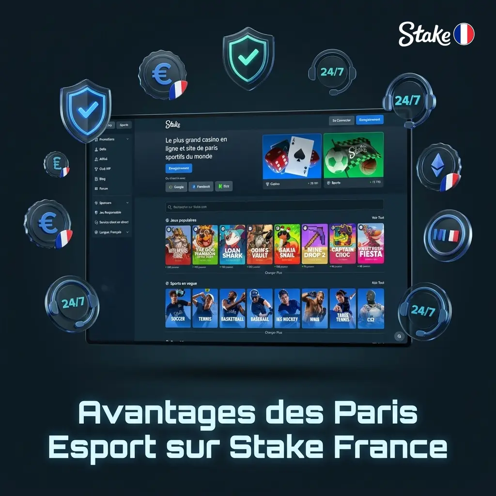 Avantages des paris esport sur Stake France : cotes compétitives, app mobile, paiements adaptés et promotions