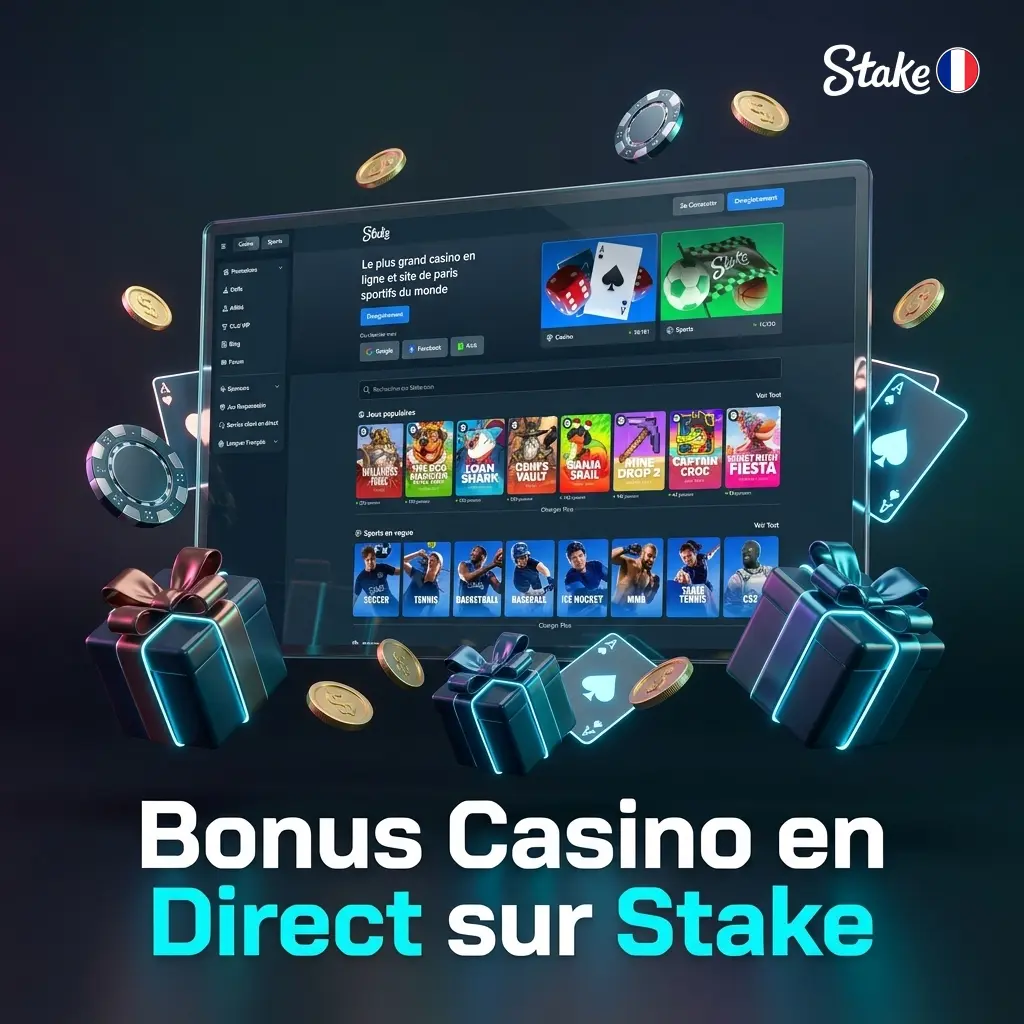 Bonus casino en direct sur Stake : promotions, cashback et programme VIP pour joueurs français