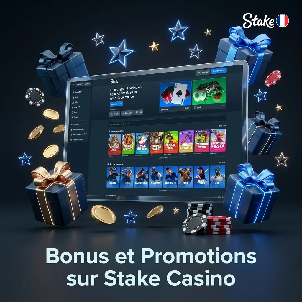 Promotions et bonus disponibles sur Stake Casino pour les joueurs en France