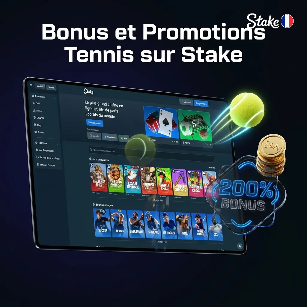 Promotions et bonus tennis sur Stake : rakeback, tournois et offres événementielles pour joueurs actifs