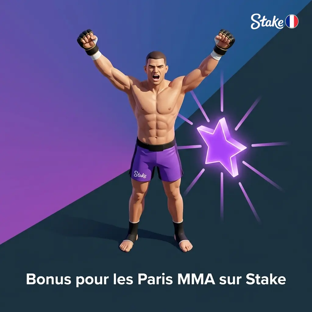 Bonus paris MMA sur Stake : offre de bienvenue avec remboursement sur combats UFC et Bellator