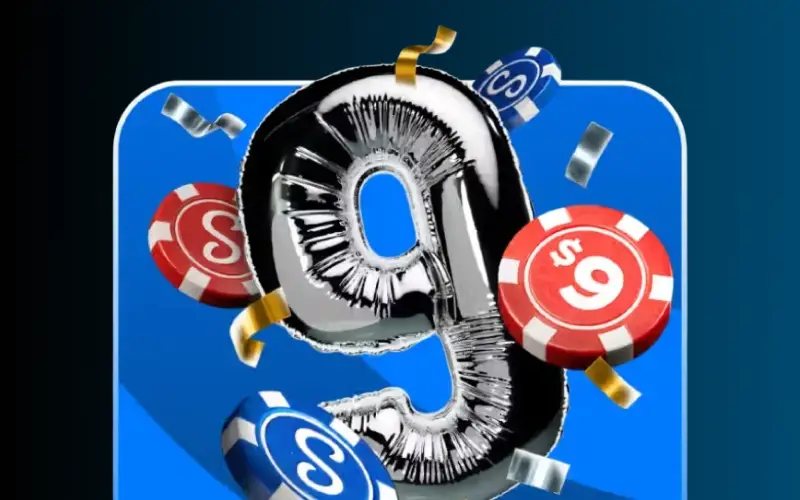 Célébrez des gains exceptionnels pendant le spécial poker 9ème anniversaire Stake.