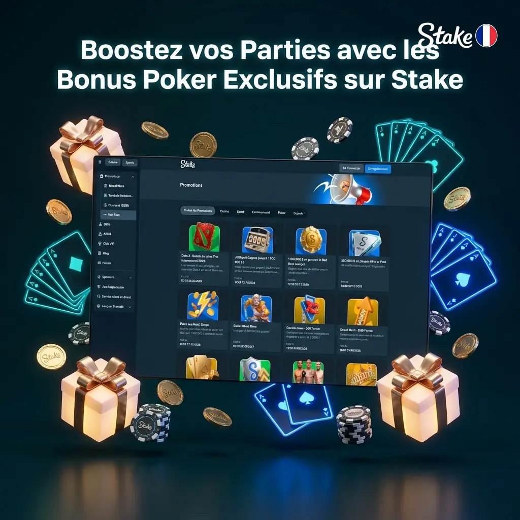 Bonus poker exclusifs sur Stake avec promotions de rechargement et challenges pour joueurs inscrits en 2026