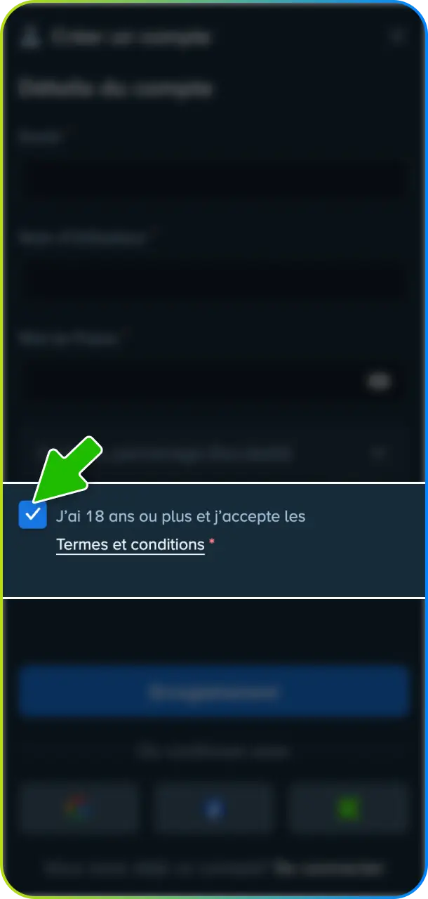 Consultez et acceptez les conditions d'utilisation pour continuer sur la plateforme Stake.