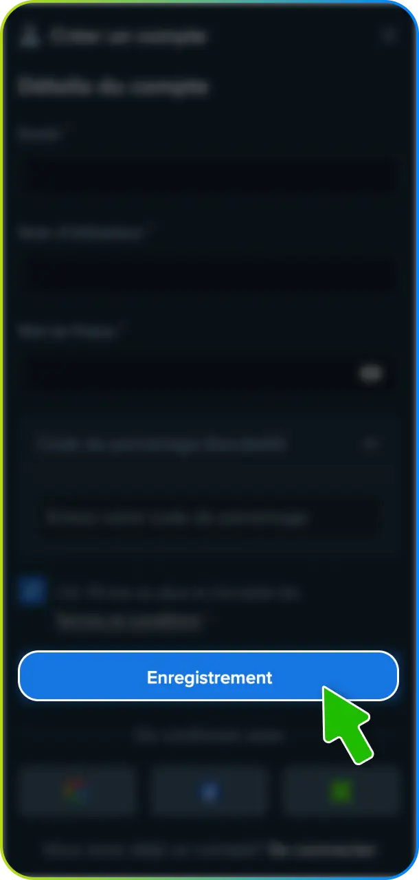 Cliquez sur le bouton final et terminez l'inscription pour commencer à jouer sur Stake.