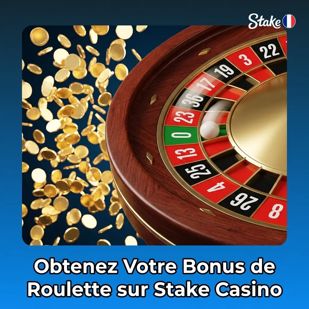 Bonus de bienvenue roulette Stake Casino 100% jusqu'à 100 EUR pour les joueurs en France