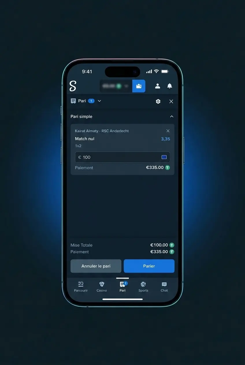 Guide étape par étape pour placer un pari football sur Stake, inscription dépôt et sélection de match
