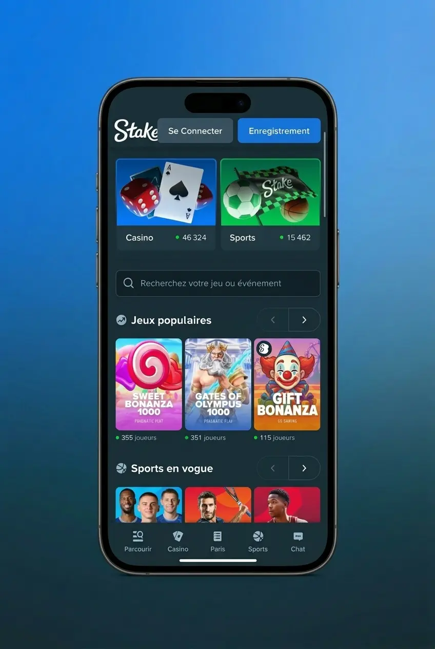 Application Stake mobile pour parier sur le MMA UFC et Bellator sur iOS et Android
