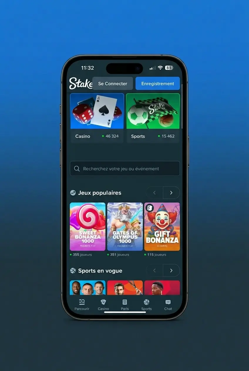 Application Stake mobile pour paris basketball sur iOS et Android avec cotes en temps réel