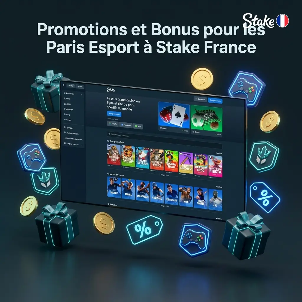 Promotions et bonus esport Stake France : cashback, boosts de cotes et offres fidélité disponibles toute l'année