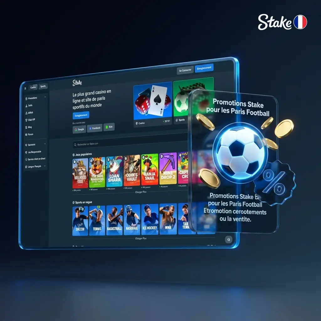 Promotions Stake pour paris football : offres Champions League et Coupe du Monde en EUR pour comptes vérifiés