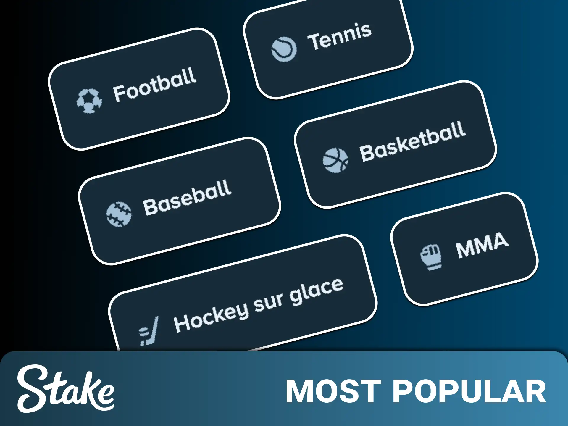 Pariez sur les sports les plus populaires au monde directement sur Stake France.