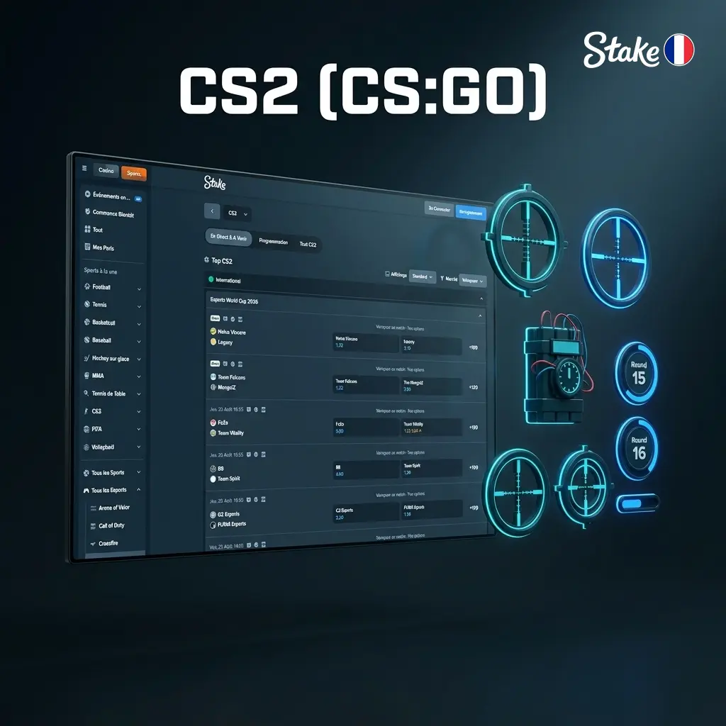 Joueurs de CS2 s'affrontant dans un match tactique FPS compétitif sur une map professionnelle