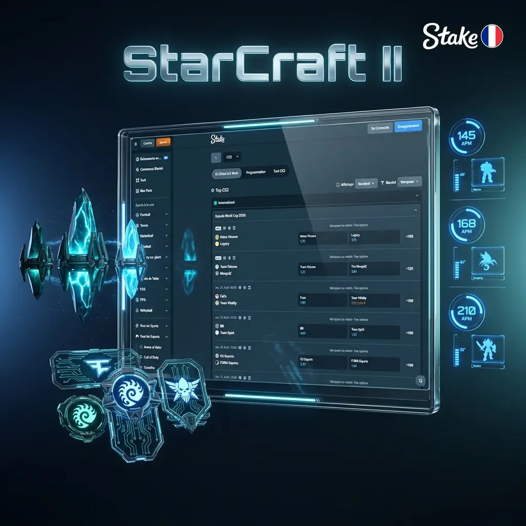 Capture d'écran de StarCraft II, jeu de stratégie en temps réel de Blizzard Entertainment avec paris esports sur Stake
